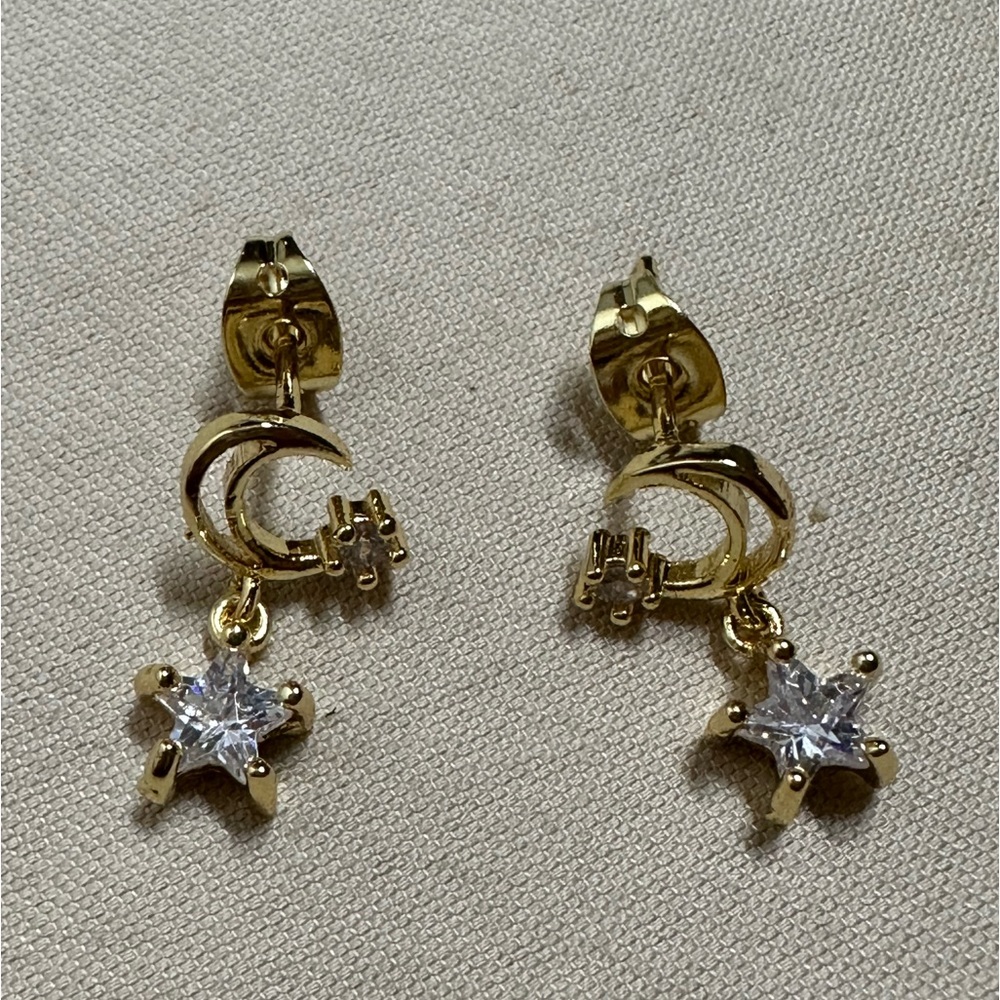 Star And Moon Earrings